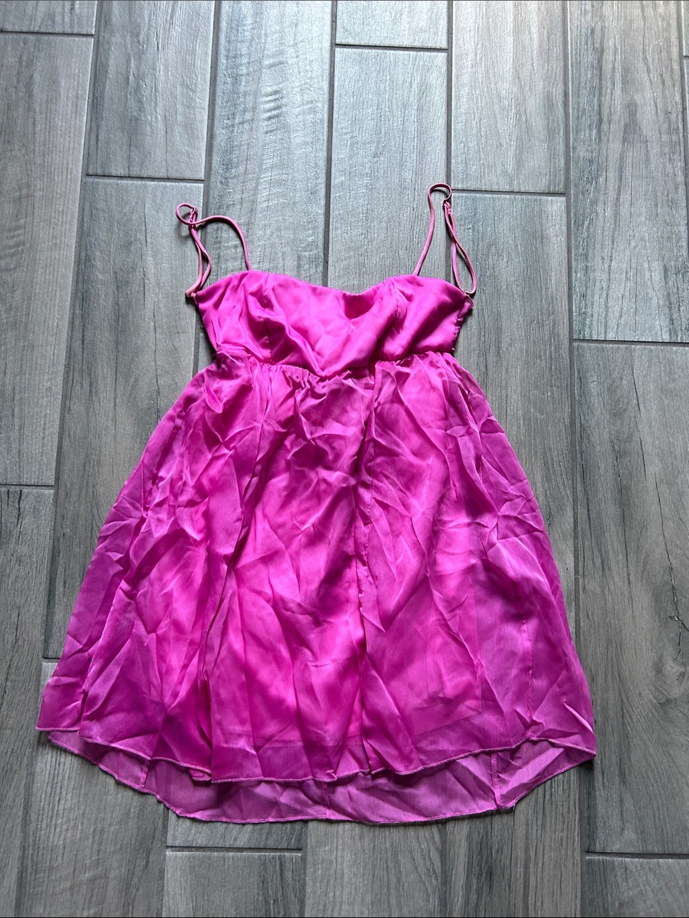 Lucy in the Sky Hot Pink Spaghetti-Strap Mini Dress